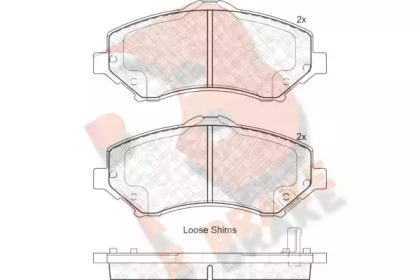 Комплект тормозных колодок R BRAKE RB1908