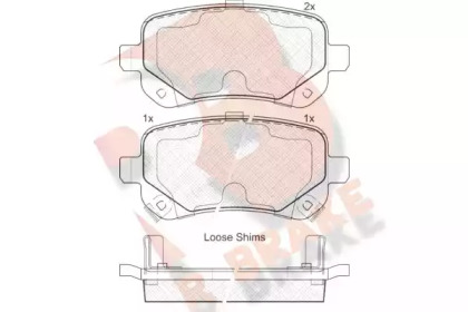 Комплект тормозных колодок R BRAKE RB1910