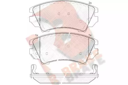 Комплект тормозных колодок R BRAKE RB1913