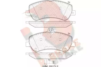 Комплект тормозных колодок R BRAKE RB1917