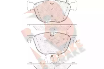 Комплект тормозных колодок R BRAKE RB1919