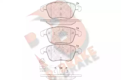 Комплект тормозных колодок R BRAKE RB1923