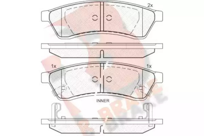 Комплект тормозных колодок R BRAKE RB1930