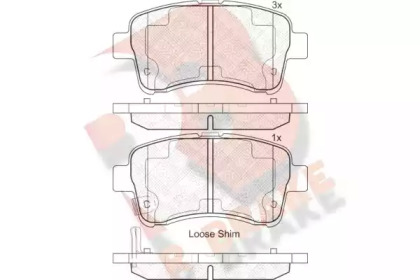 Комплект тормозных колодок R BRAKE RB1933