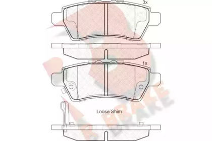 Комплект тормозных колодок R BRAKE RB1934