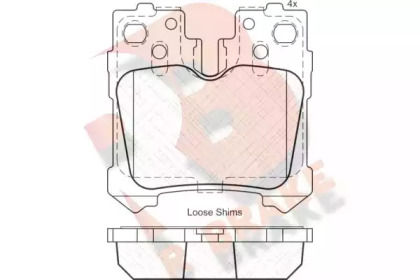 Комплект тормозных колодок R BRAKE RB1936