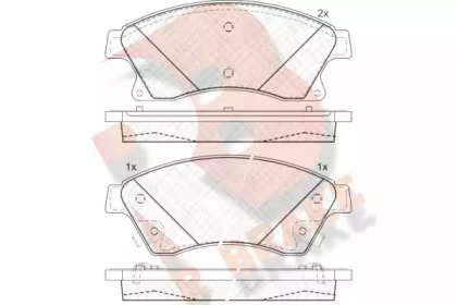 Комплект тормозных колодок R BRAKE RB1942-202