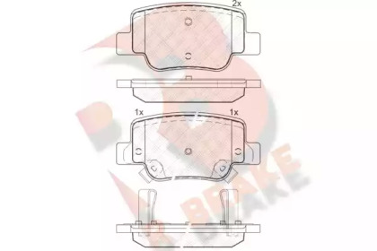 Комплект тормозных колодок R BRAKE RB1945