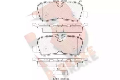 Комплект тормозных колодок R BRAKE RB1946