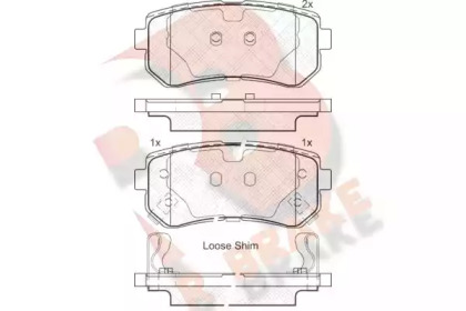 Комплект тормозных колодок R BRAKE RB1948