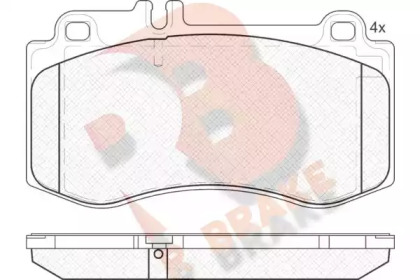 Комплект тормозных колодок R BRAKE RB1950