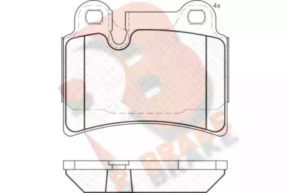 Комплект тормозных колодок R BRAKE RB1951