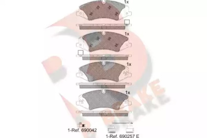 Комплект тормозных колодок R BRAKE RB1957-203