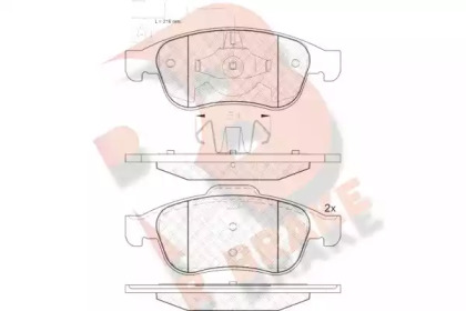 Комплект тормозных колодок R BRAKE RB1970