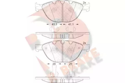 Комплект тормозных колодок R BRAKE RB1972