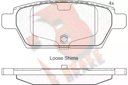 Комплект тормозных колодок R BRAKE RB1975
