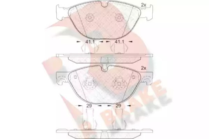 Комплект тормозных колодок R BRAKE RB1980