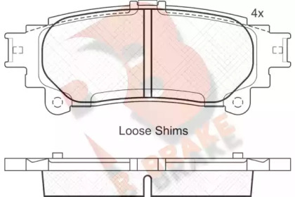 Комплект тормозных колодок R BRAKE RB1983