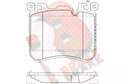 Комплект тормозных колодок R BRAKE RB1984