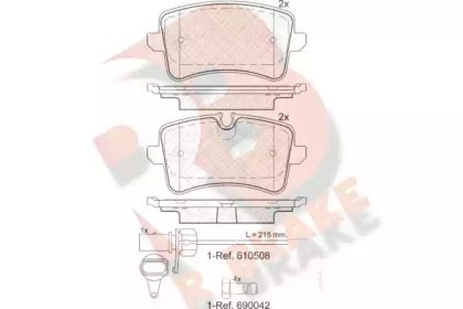 Комплект тормозных колодок R BRAKE RB1986-203