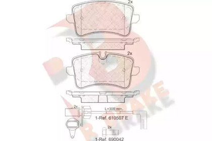 Комплект тормозных колодок R BRAKE RB1986