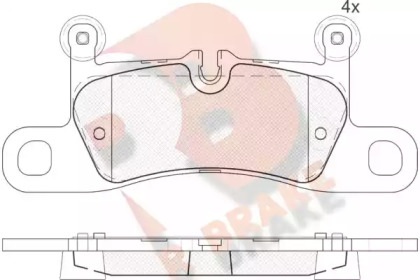 Комплект тормозных колодок R BRAKE RB1987-200