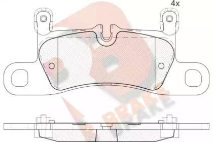 Комплект тормозных колодок R BRAKE RB1987-203