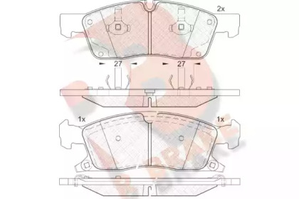 Комплект тормозных колодок R BRAKE RB1988