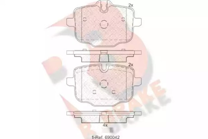 Комплект тормозных колодок R BRAKE RB2005