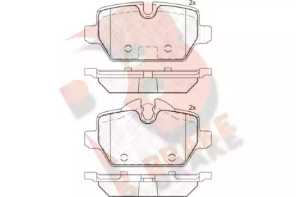 Комплект тормозных колодок R BRAKE RB2008