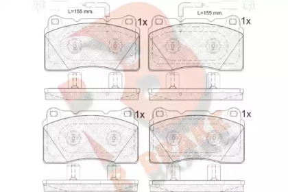 Комплект тормозных колодок R BRAKE RB2010