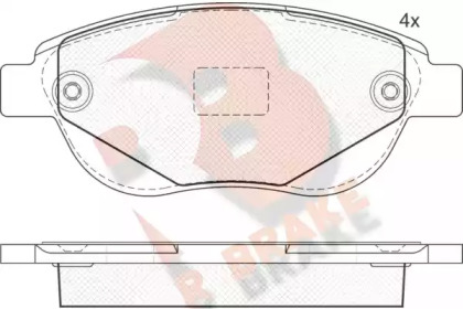 Комплект тормозных колодок R BRAKE RB2011