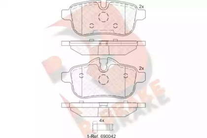 Комплект тормозных колодок R BRAKE RB2012