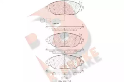 Комплект тормозных колодок R BRAKE RB2018