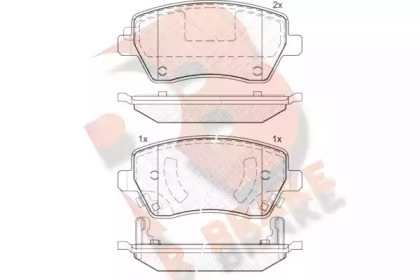 Комплект тормозных колодок R BRAKE RB2019