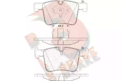 Комплект тормозных колодок R BRAKE RB2020