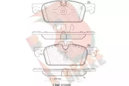 Комплект тормозных колодок R BRAKE RB2021