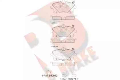 Комплект тормозных колодок R BRAKE RB2024