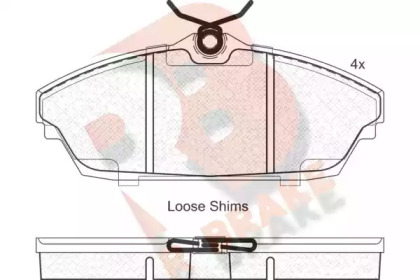 Комплект тормозных колодок R BRAKE RB2026