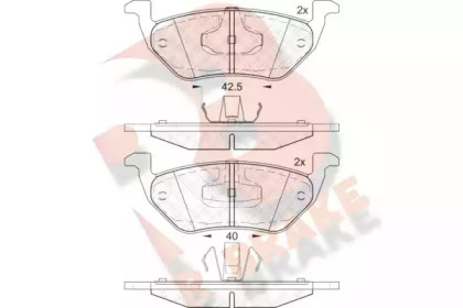 Комплект тормозных колодок R BRAKE RB2031