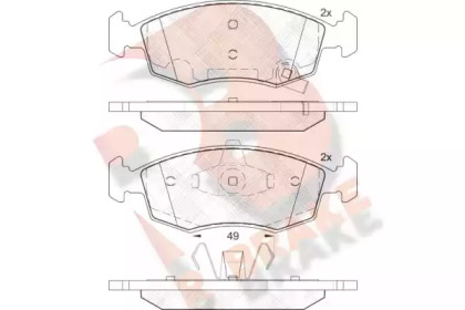 Комплект тормозных колодок R BRAKE RB2032