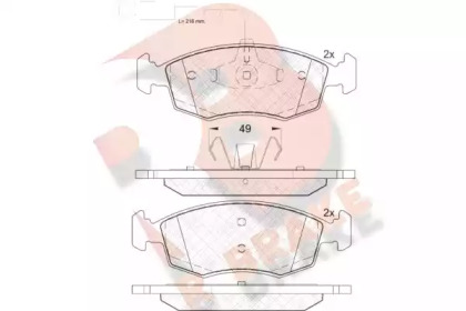 Комплект тормозных колодок R BRAKE RB2033