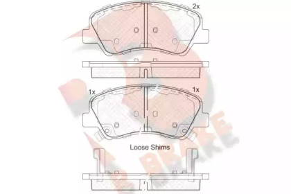 Комплект тормозных колодок R BRAKE RB2035