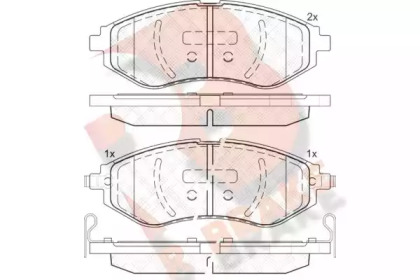 Комплект тормозных колодок R BRAKE RB2040