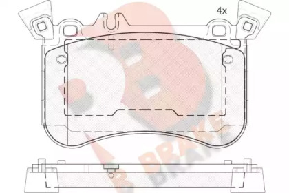 Комплект тормозных колодок R BRAKE RB2042-203