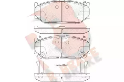 Комплект тормозных колодок R BRAKE RB2045