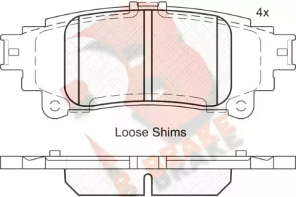 Комплект тормозных колодок R BRAKE RB2050