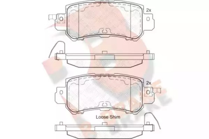 Комплект тормозных колодок R BRAKE RB2056