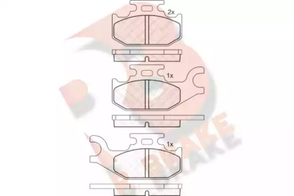 Комплект тормозных колодок R BRAKE RB2057