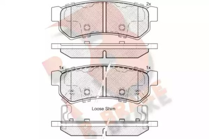 Комплект тормозных колодок R BRAKE RB2058-203